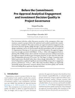 Before the Commitment Research Paper Cover