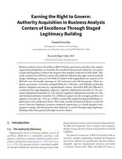 Earning the Right to Govern Research Paper Cover