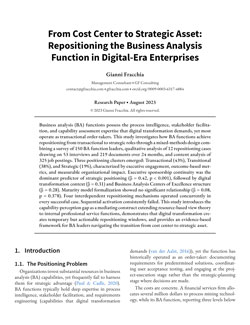 From Cost Center to Strategic Asset Research Paper Cover